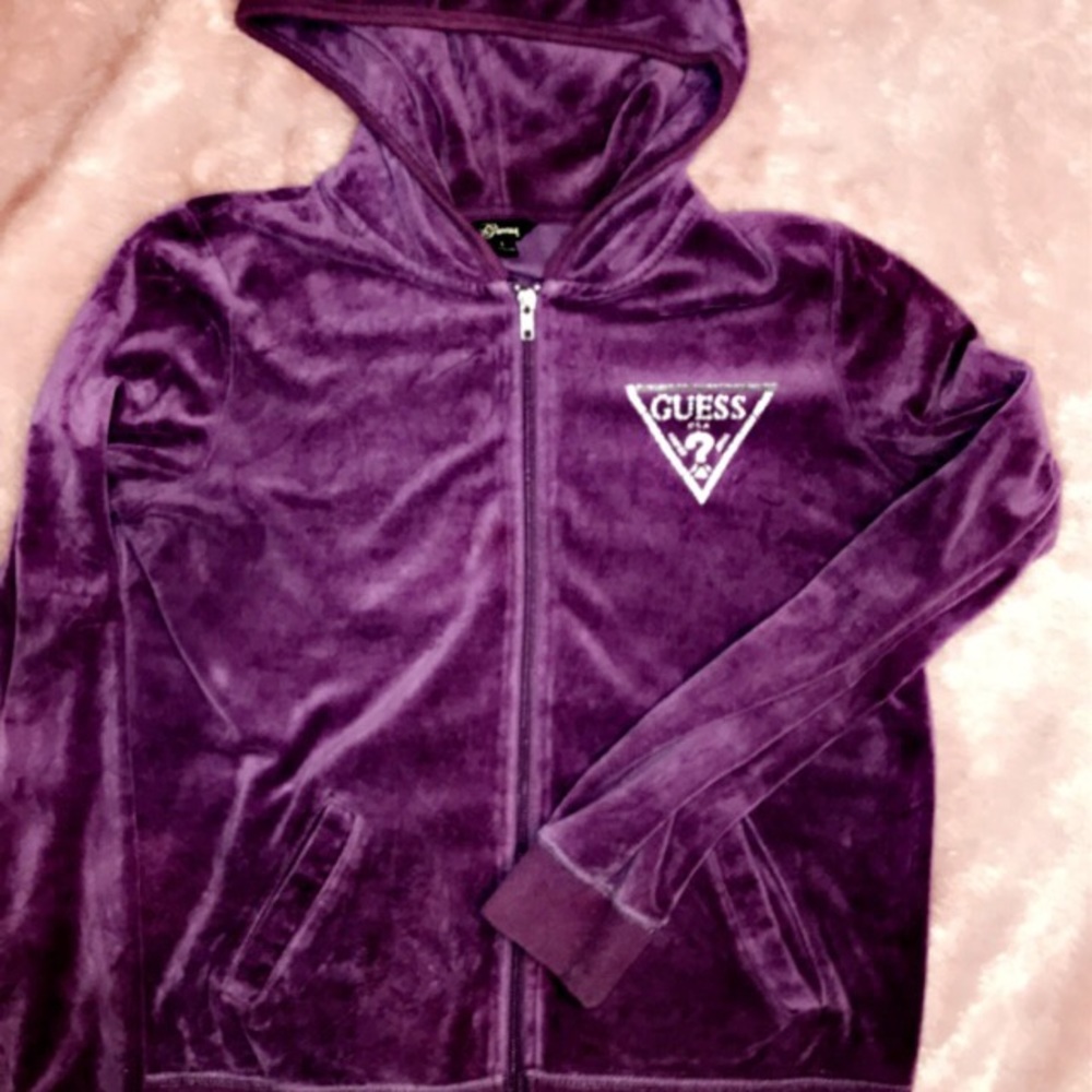 - Vintage guess purple velvet jacket